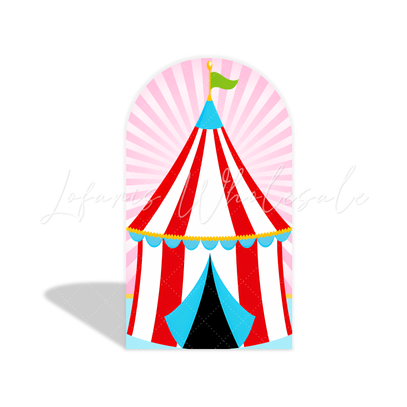 Pink circus arch Birthday Party Arch Backdrop Wall Cloth Cover