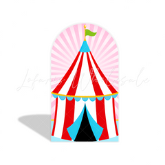 Pink circus arch Birthday Party Arch Backdrop Wall Cloth Cover