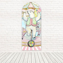 Pink Circus Bear Carnival Fun Playful Party Theme Arch Backdrop