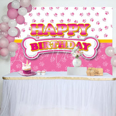 Pink Dog Paw Patrol Birthday Party Decoration Backdrop For Kids Girls