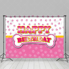Pink Dog Paw Patrol Birthday Party Decoration Backdrop For Kids Girls