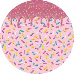 Lofaris Pink Donuts With Various Colored Sugar Circle Backdrop