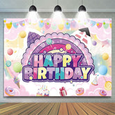 Pink Fairytale Cute Cat Theme Birthday Party Decorations Backdrop