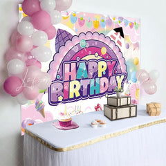 Pink Fairytale Cute Cat Theme Birthday Party Decorations Backdrop