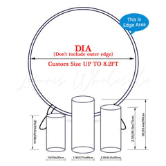 Pink Flamingo Round Backdrop and Cylinders Kit for Parties