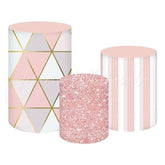 Pink Geometric Modern Themed Cover Cylinders Kit