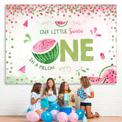 Lofaris Pink Girls 1st Watermelon Party Photoshoot Backdrop