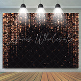 Lofaris Pink Glitter Black Happy Birthday Backdrop For Girl