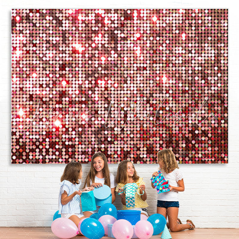 Lofaris Pink Glitter Bokeh Spot Birthday Backdrop For Girl