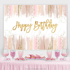 Lofaris Pink Gold Gentle Backdrop For Girl Birthday Party