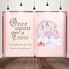 Lofaris Pink Hardcover Story Book Girl Birthday Backdrop