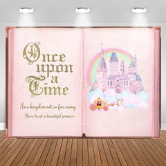 Lofaris Pink Hardcover Story Book Girl Birthday Backdrop