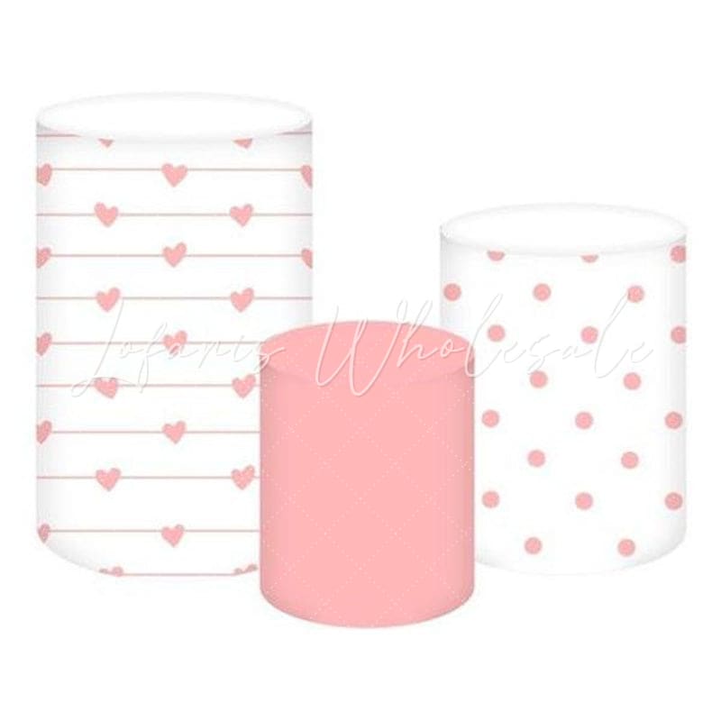 Pink Heart Love Celebration Themed Cover Cylinders Kit