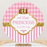Lofaris Pink Little Princess Round Girls Baby Shower Backdrop