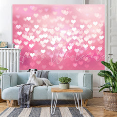 Lofaris Pink Love Light Simple Bokeh Backdrop For Girl Party