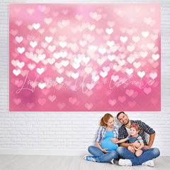 Lofaris Pink Love Light Simple Bokeh Backdrop For Girl Party
