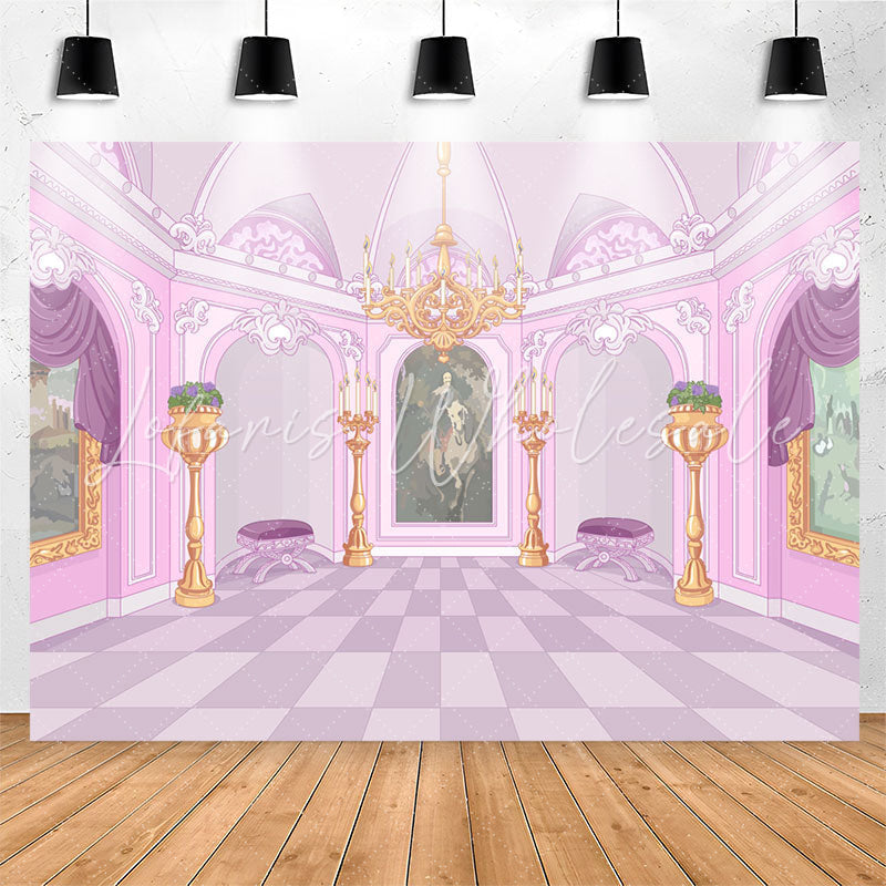 Lofaris Pink Luxury Palace Candlestick Party Backdrop For Girl