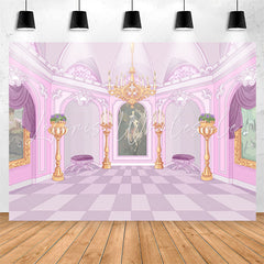 Lofaris Pink Luxury Palace Candlestick Party Backdrop For Girl