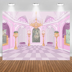 Lofaris Pink Luxury Palace Candlestick Party Backdrop For Girl