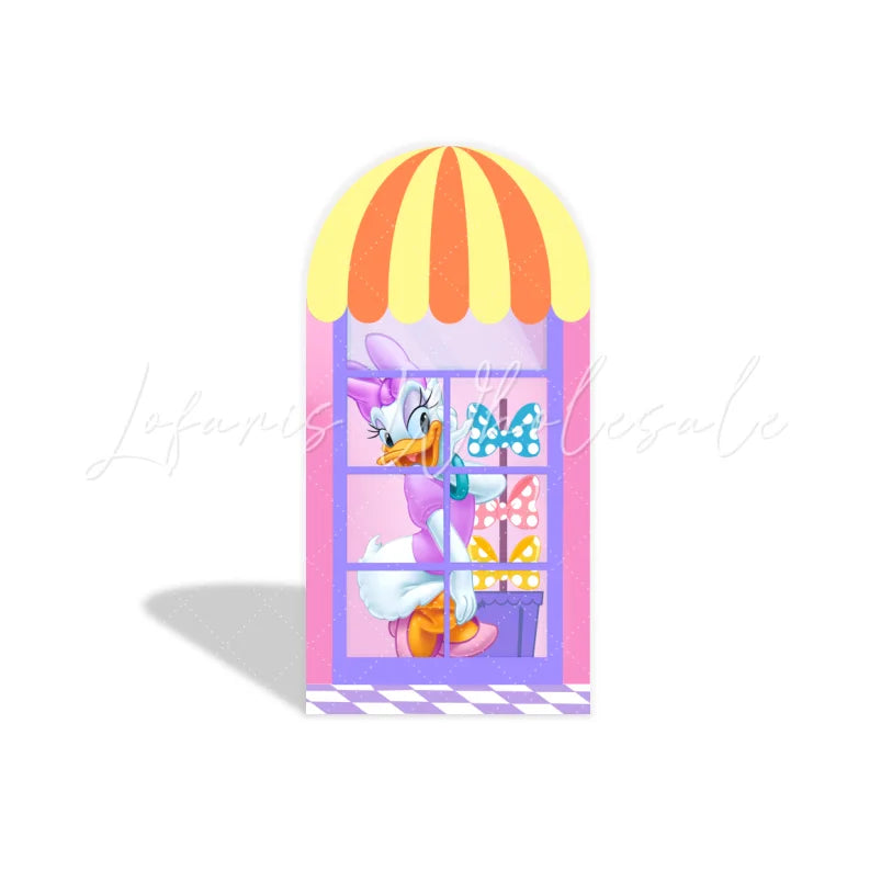 Pink minnie arch Birthday Party Arch Backdrop Wall Cloth Cover
