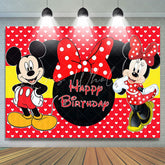 Lofaris Pink Mouse Cartoon For Kids Birthday Party Backdrop