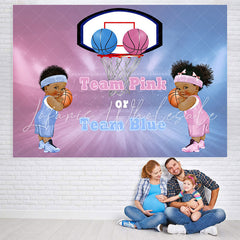 Lofaris Pink and Blue Gendar Reveal Backdrop for Baby Shower