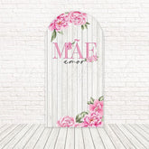 Pink Rose Wooden Mothers Day Rustic Bloom Arch Backdrop For Family Event