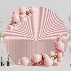 Pink Round Backdrop For Birthday Party Celebration Theme Fun