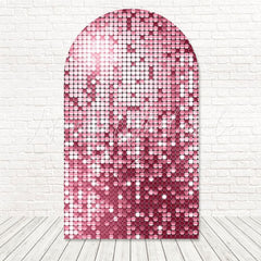 Pink Sequins Sparkle Glow Arch Backdrop For Girly Party Style