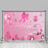 Lofaris Pink Sparkle Diamond Balloon Christmas Backdrop