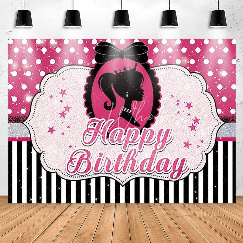 Lofaris Pink Sparkling Magenta Piano Stripe Birthday Backdrop