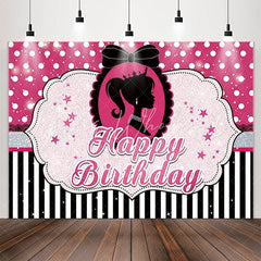 Lofaris Pink Sparkling Magenta Piano Stripe Birthday Backdrop