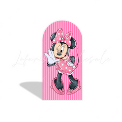 Pink stripes minnie arch Birthday Party Arch Backdrop Wall Cloth Cover