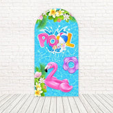 Pink Summer Pool Party Vibrant Arch Backdrop For Festive Themes