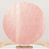Lofaris Pink Texture Birthday Party Circle Backdrop For Girl