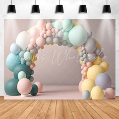 Lofaris Pink Wall Arch Colored Balloon 1st Birthday Backdrop