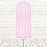 Pink White Polka Dot Cute Charm Look Arch Backdrop For Kids Party