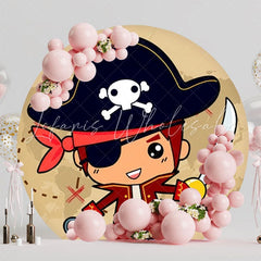Pirate Adventure Round Backdrop For Fun Kids Party Theme