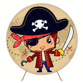 Pirate Adventure Round Backdrop For Fun Kids Party Theme