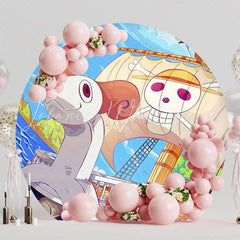 Pirate Round Backdrop For Kids Adventure Party Celebration