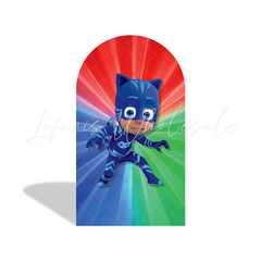 Pj Masks Cartoon Happy Birthday Party Arch Backdrop Wall Cloth Cover
