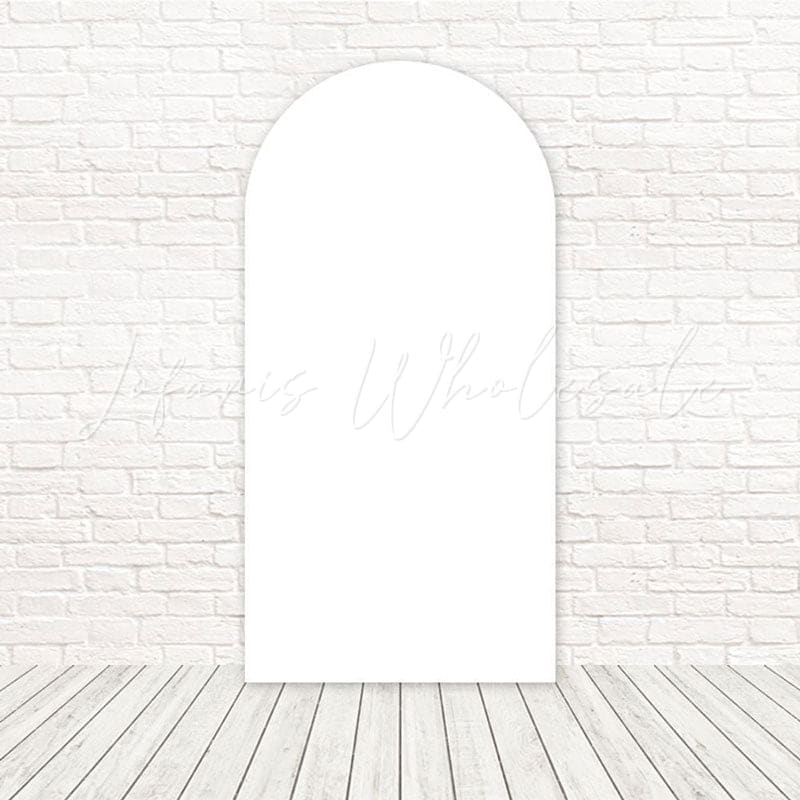 Plain White Simple Arch Backdrop for Elegant and Minimalist Themes