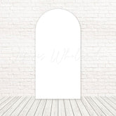 Plain White Simple Arch Backdrop for Elegant and Minimalist Themes