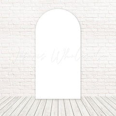 Plain White Simple Arch Backdrop for Elegant and Minimalist Themes