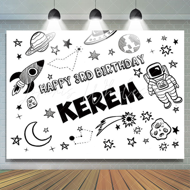 Lofaris Planet Stars Outer Space Party Backdrop For Birthday