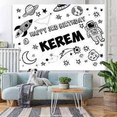 Lofaris Planet Stars Outer Space Party Backdrop For Birthday