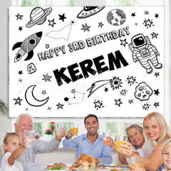 Lofaris Planet Stars Outer Space Party Backdrop For Birthday