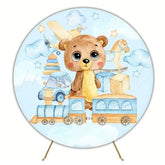 Playful Toys Theme Kids Party Round Backdrop For Fun Atmosphere