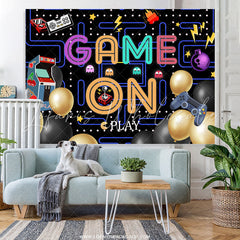 Lofaris Plenty Games Balloons Happy Birthday Backdrop