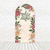 Poinsettia Christmas Arch Backdrop For Elegant Holiday Decor